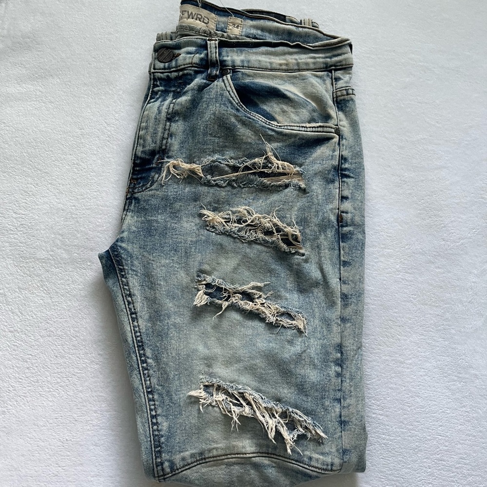 Distressed Denim Men Shorts